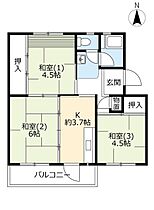 UR久御山  ｜ 京都府久世郡久御山町林（賃貸マンション3K・3階・47.41㎡） その2