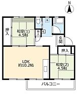 UR桂木  ｜ 奈良県奈良市桂木町（賃貸マンション2LDK・5階・50.85㎡） その2