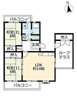 UR奈良青山  ｜ 奈良県奈良市青山3丁目（賃貸マンション2LDK・5階・68.01㎡） その2