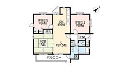 UR平城右京 3階3LDKの間取り
