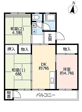 UR都市機構中登美団地F—3_間取り_0