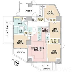 ジオ瑞江 4LDKの間取図画像