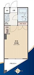 三鷹ダイカンプラザ 1Kの間取図画像