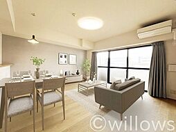 セザール調布 3LDKのリビング/ダイニング