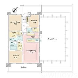 間取図画像 2SLDK