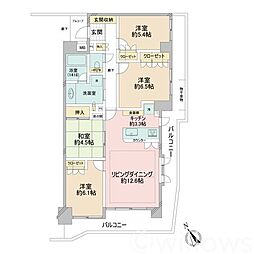 エクセレント北松戸 4LDKの間取図画像