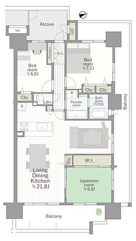 3LDK 間取り