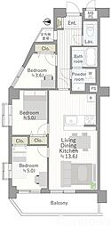 ライオンズマンション府中白糸台 3LDKの間取図画像