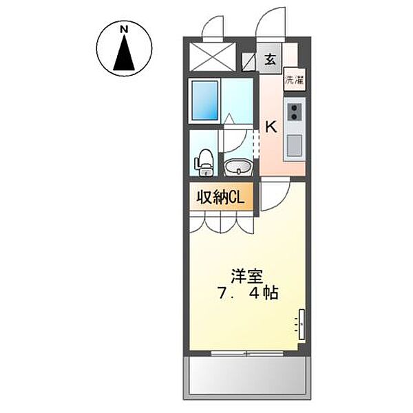 フロント木津 ｜京都府木津川市木津駅前1丁目(賃貸マンション1K・7階・24.75㎡)の写真 その4