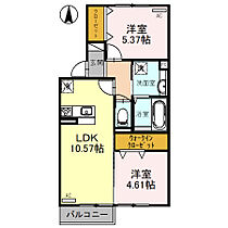 Excellence  ｜ 奈良県奈良市押熊町2329-26（賃貸アパート2LDK・2階・50.42㎡） その2