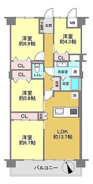間取りを拡大表示