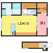 eclat V 201 ｜ 福井県福井市三郎丸 4丁目310（賃貸アパート1LDK・2階・35.12㎡） その1