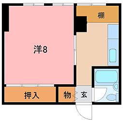 コーポ日野 1Kの間取図画像
