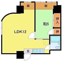 コーポ日野 1階1LDKの間取り