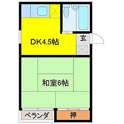 JOTORESIDENCE 1DKの間取図画像