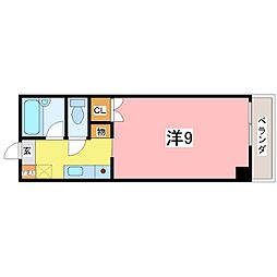 アペックス開発 1Kの間取図画像