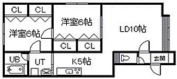 エクセレント8.3 2LDKの間取図画像