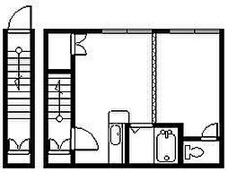フラワーマンション 1DKの間取図画像