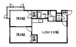 マスカレード 2LDKの間取図画像