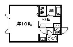 ロイヤルポケット 1Kの間取図画像