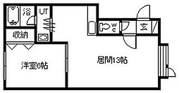 Castle,M 1LDKの間取図画像