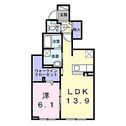 ソナーレII 1LDKの間取図画像