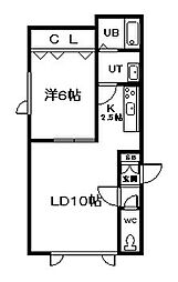 リナージュ・A 1LDKの間取図画像
