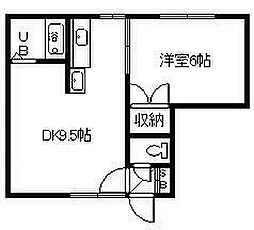 フローレンス132 1DKの間取図画像