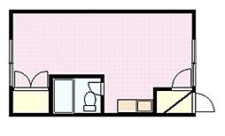 トヨオカ12・1ハイツB 1DKの間取図画像