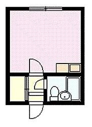 ドミール ワンルームの間取図画像