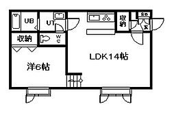 フォレスト2・5 1LDKの間取図画像