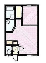 カデル 1DKの間取図画像