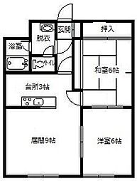 グランデ緑町 2LDKの間取図画像