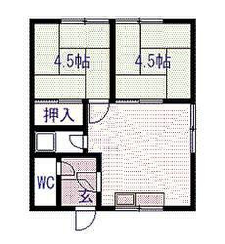 ノエル大町 202｜北海道旭川市大町二条11丁目(賃貸アパート2DK・2階・34.02㎡)の写真 その2