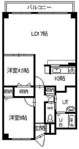 オークヒルズ2・6 306｜北海道旭川市旭町二条6丁目(賃貸マンション2LDK・3階・67.23㎡)の写真 その2