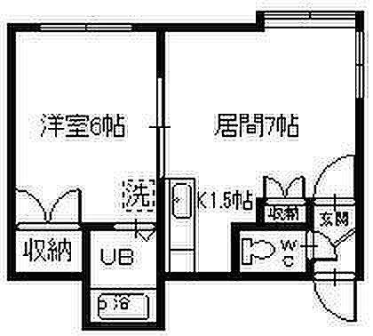 サイレンスミキA・B棟 B-201｜北海道旭川市川端町三条7丁目(賃貸アパート1DK・2階・32.40㎡)の写真 その2