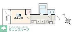 相模原市南区旭町アパート 1Kの間取図画像
