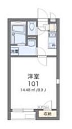レオネクストクレールウィン 1Kの間取図画像