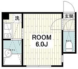 サザンリーフ中央林間1 1Kの間取図画像