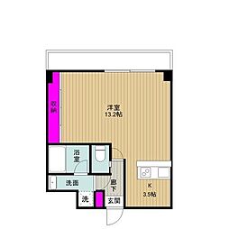 OZ-COURT 1Kの間取図画像