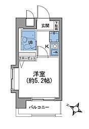 相模大野ダイカンプラザシティ 1Kの間取図画像