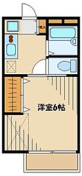プレジール中町 1Kの間取図画像