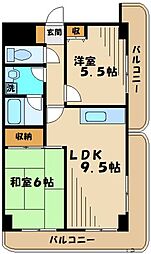 カサヴェルデ 2DKの間取図画像
