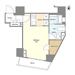 ＢＰＲレジデンス町田 8階ワンルームの間取り