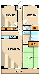 プライムコート 3階3LDKの間取り