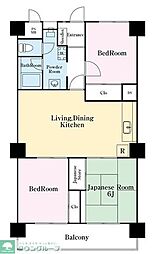 小田急小田原線 町田駅 徒歩18分の賃貸マンション 8階3LDKの間取り