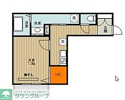 ルミエール・Ｋ 4階1Kの間取り