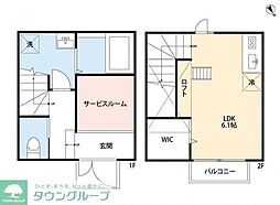 ROSSO&レジデンス 1階ワンルームの間取り