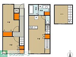 JR横浜線 古淵駅 徒歩17分の賃貸アパート 1階2LDKの間取り