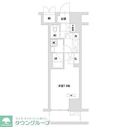 ＴＬＲレジデンス町田 4階1Kの間取り